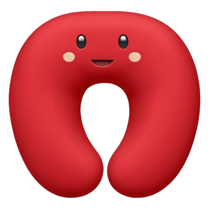 red Travel Neck Pillow sticker