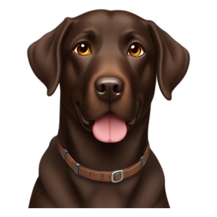 A chocolate labrador crossed with a beauceron sticker