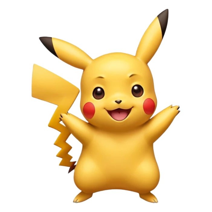 happy excited Pikachu with big smile sticker