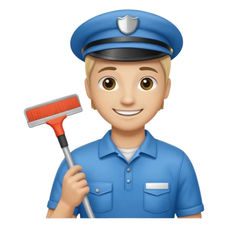 window cleaner sticker