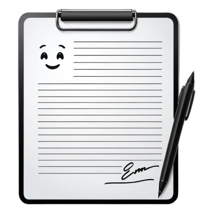 Signature at the bottom of the page sticker