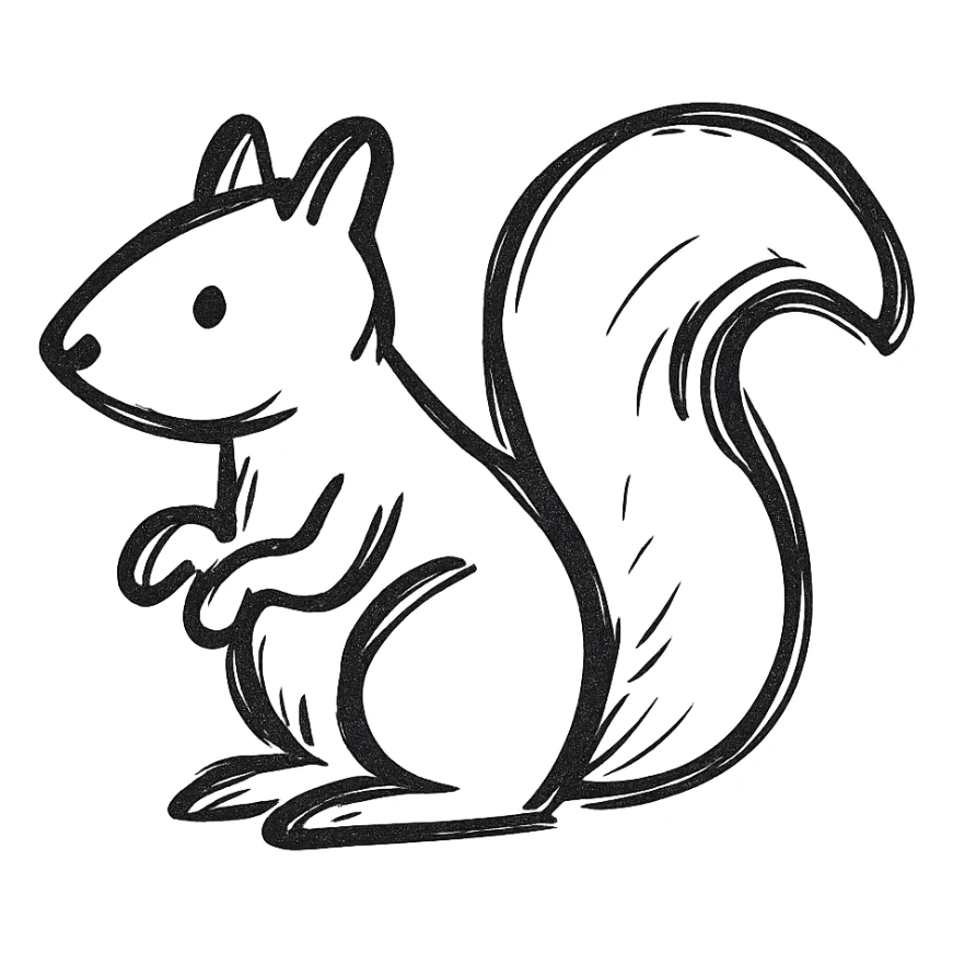 a squirrel sticker