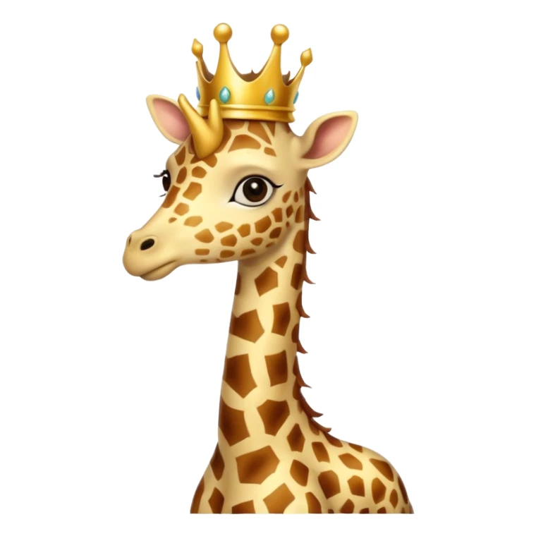 fairy giraffe with crown sticker