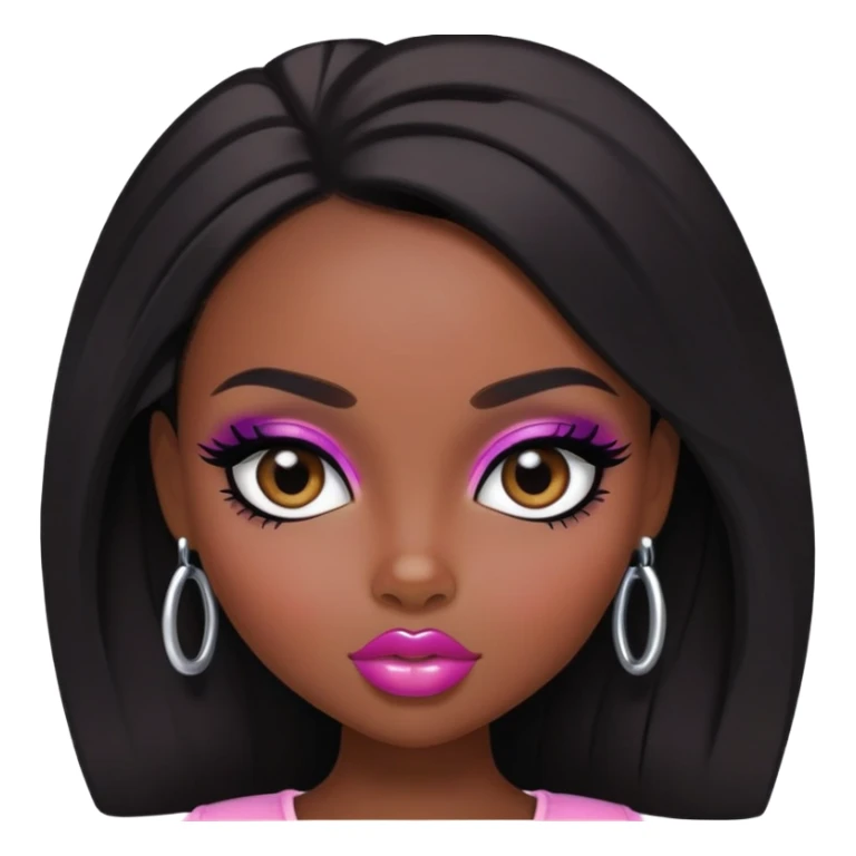 spanish beauty standard, pretty bratz baddie, black eyeliner sticker