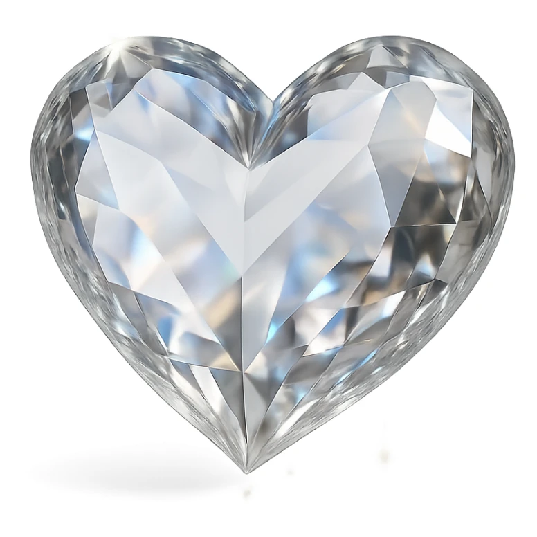 Remove the background, keep the photorealistic crystal heart with sparkles and rainbow reflections, make background transparent. Maintain photorealistic style with sparkles and rainbow reflections on the crystal heart. sticker