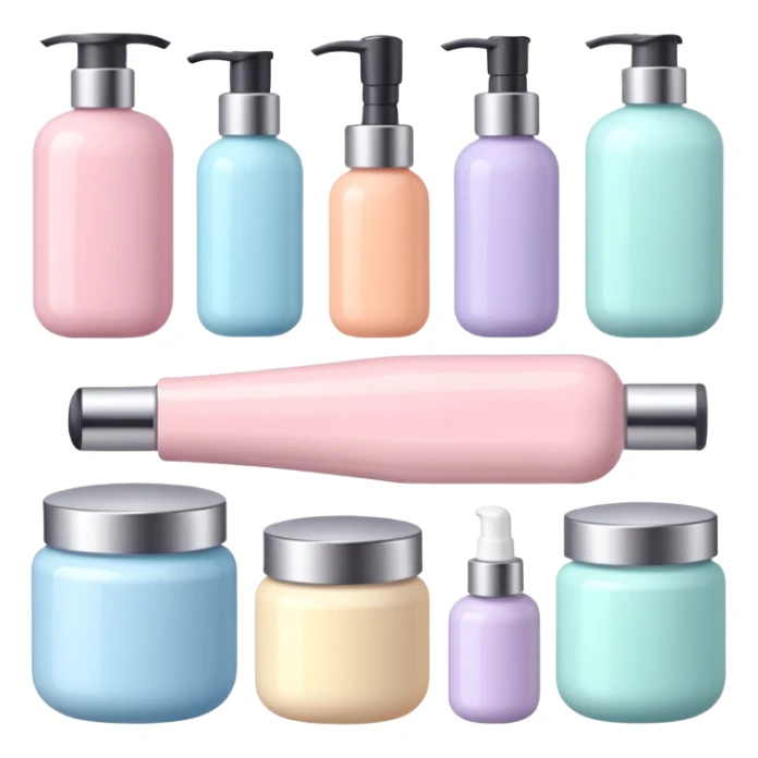 cute pastel colors skin care sticker