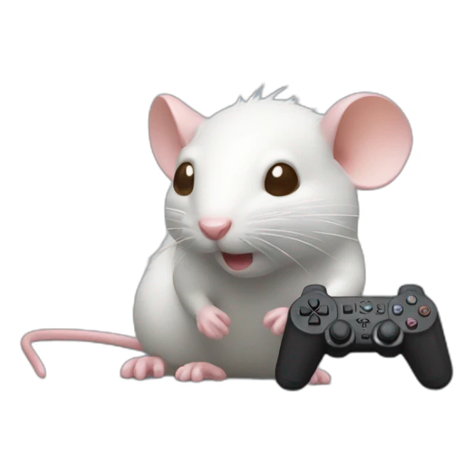Un rat qui joue à la PlayStation sticker