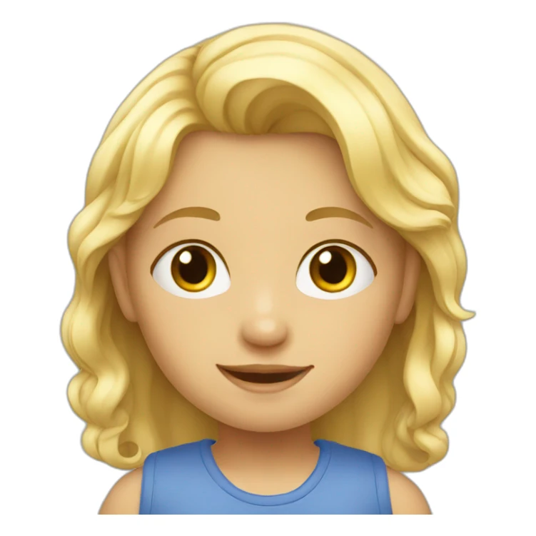 blonde child sticker