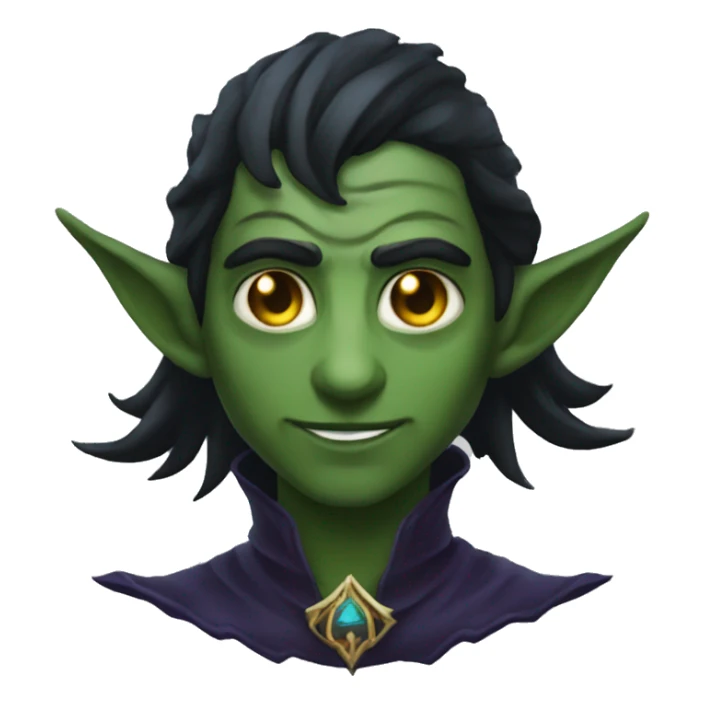 A male night elve demonology warlock sticker