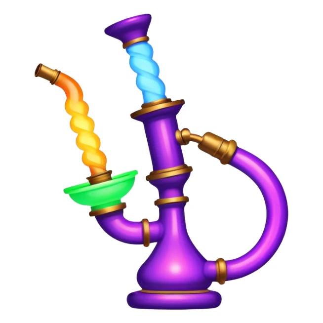 the neon sign of a hookah lounge in the night sticker