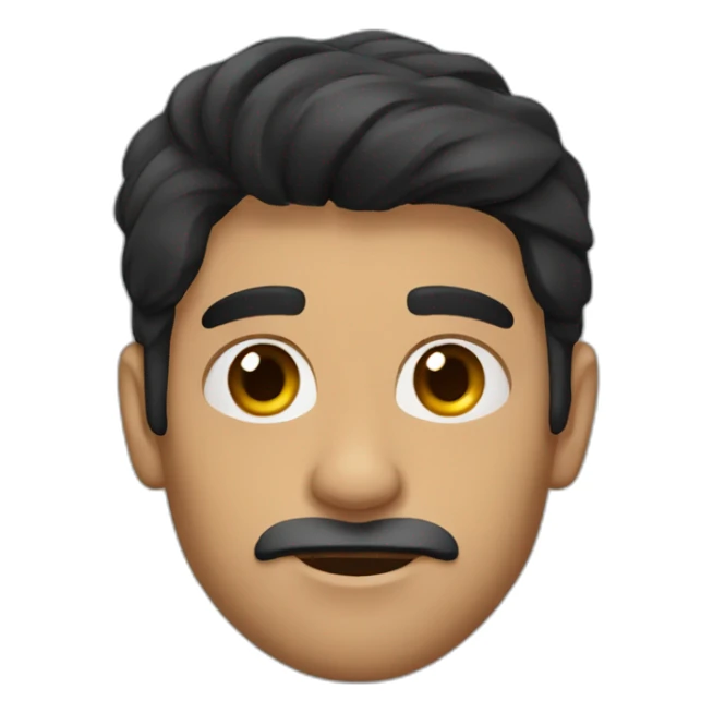 Spanish man dark hair and bear thick eyebrows sticker