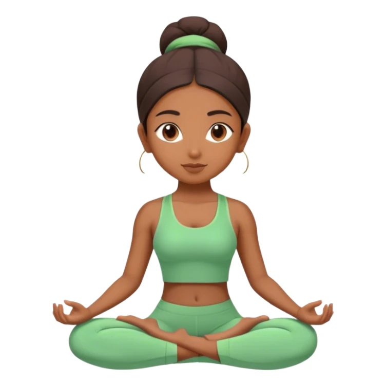 indian girl doing yoga in green outfit sticker