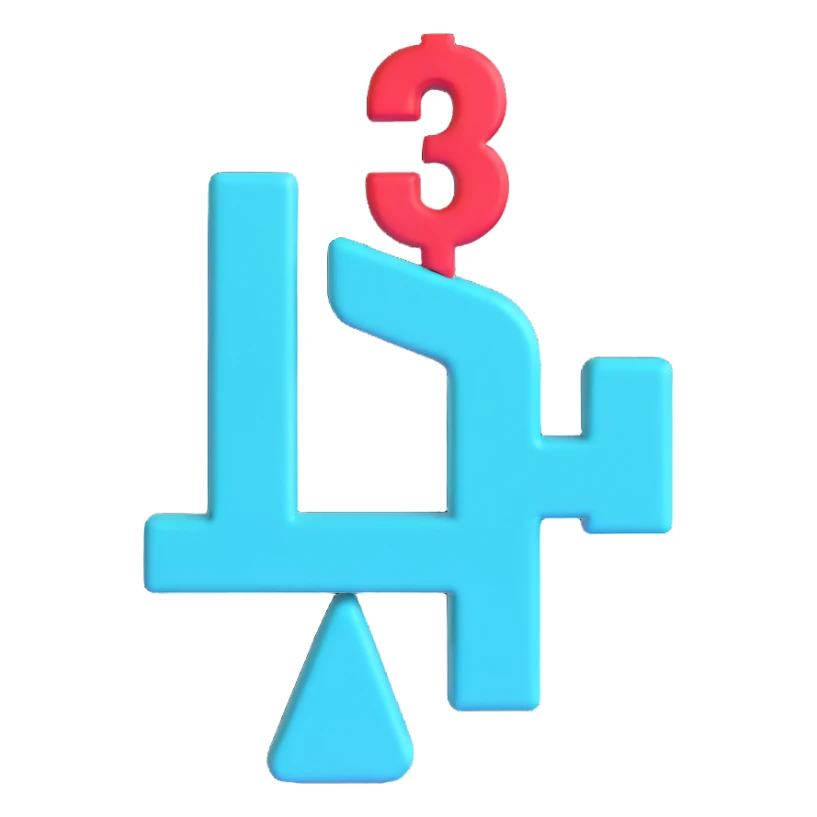 pricing symbol in turquoise, modern and playful sticker