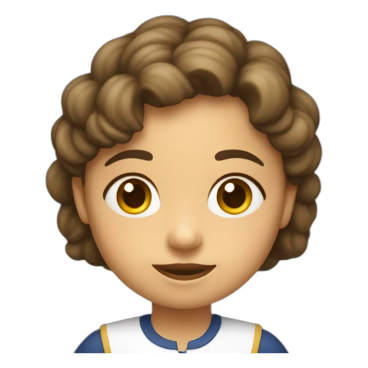 Maestra infantil castaña mediana edad sticker