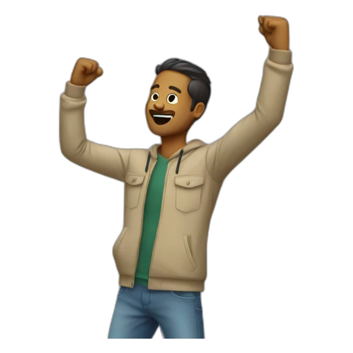 homme qui fait un dab sticker