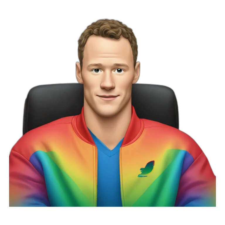 Jonathan Toews as rainbow colored chair sticker