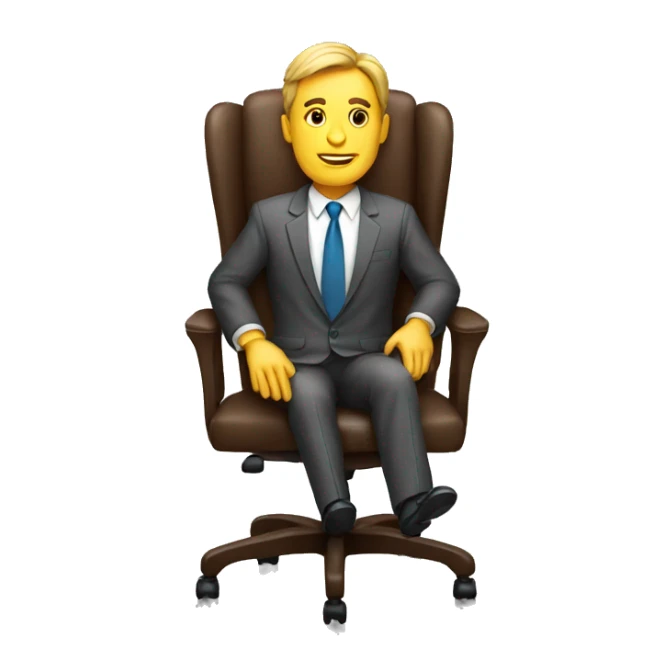 businessman in a chair sticker