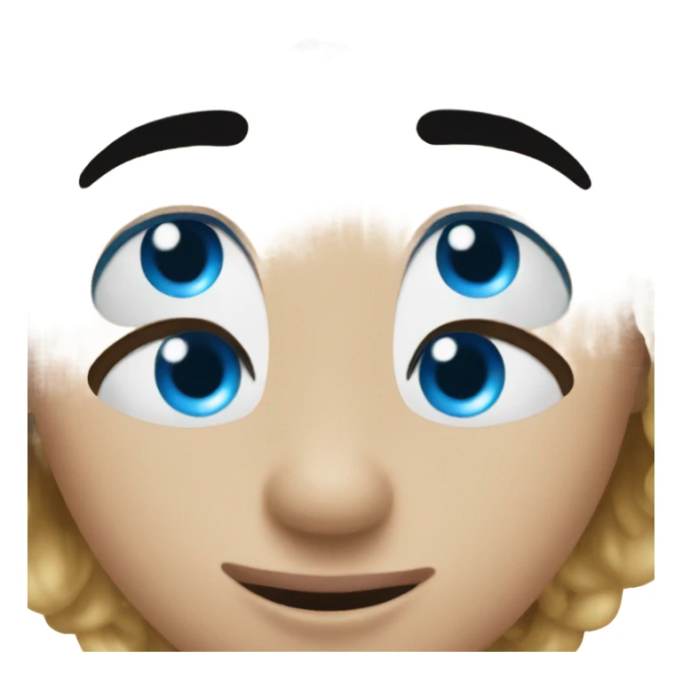 Blue heart eyes emoji sticker