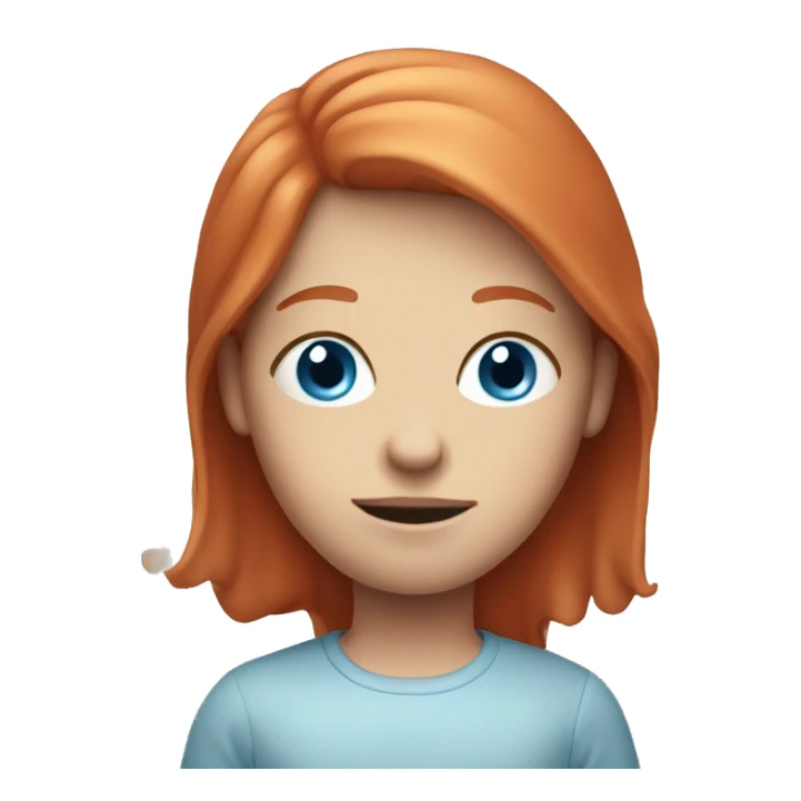 a light red headed person, pale with blue eyes sticker