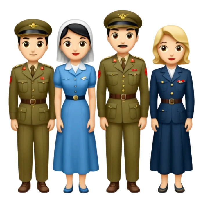 1940 takım elbise giyinen insanlar sticker