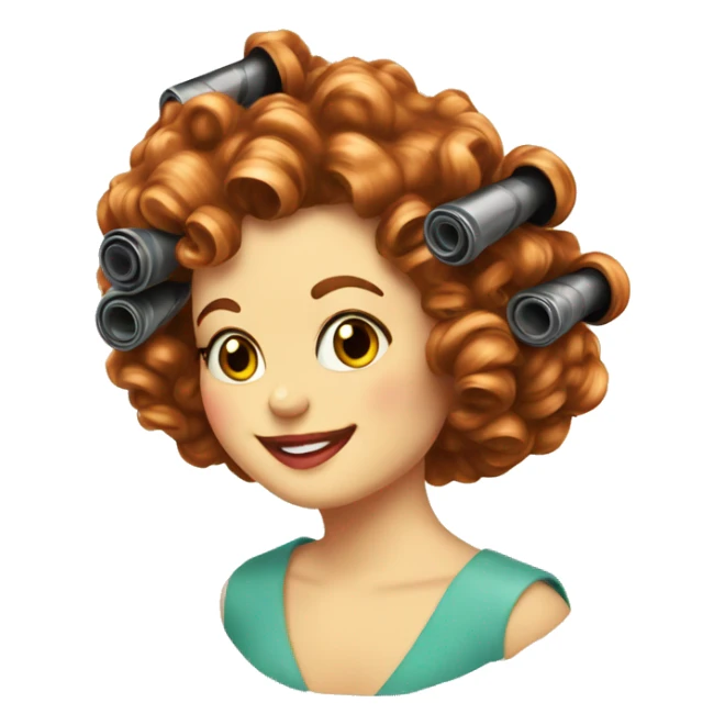 vintage hair curlers sticker