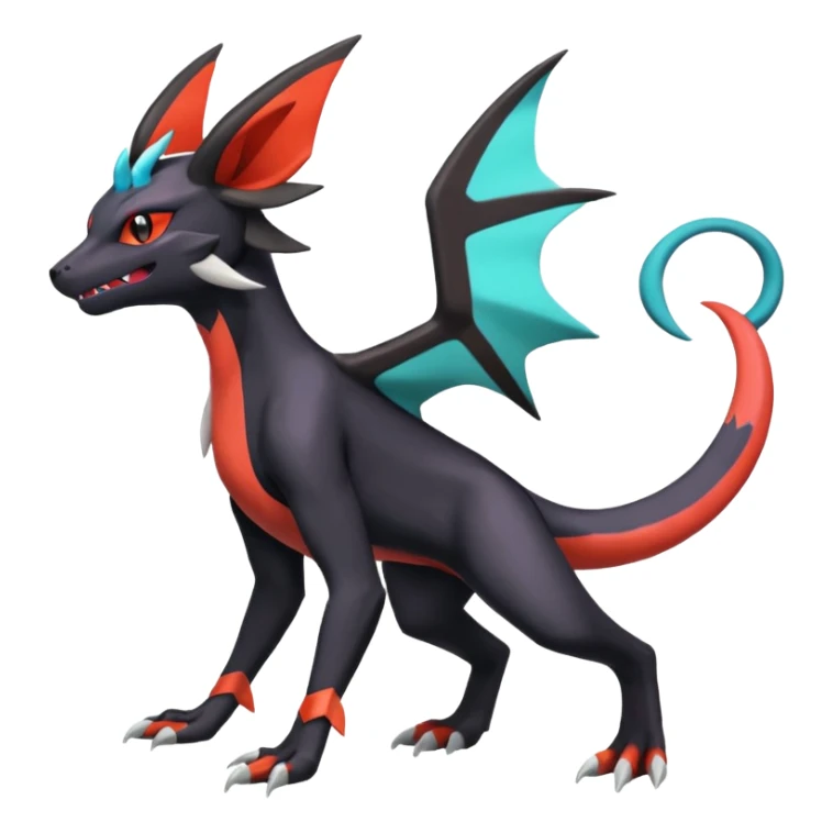 Salandit-Noivern-Umbreon-Silvally-fusion (full body) sticker