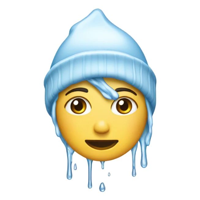 Dripping water woman in touque sticker