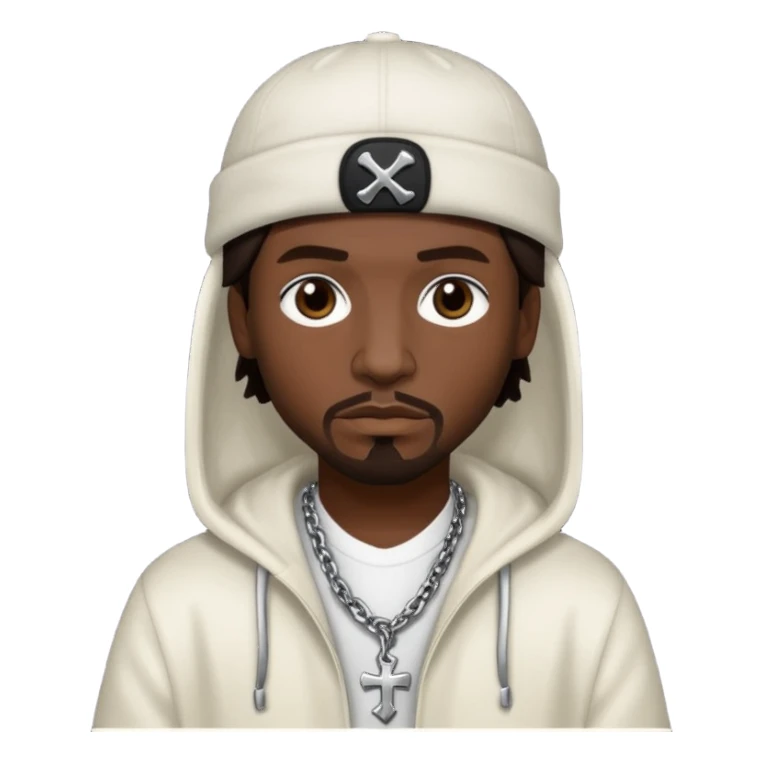 Krazie Bone with dark brown hair sticker