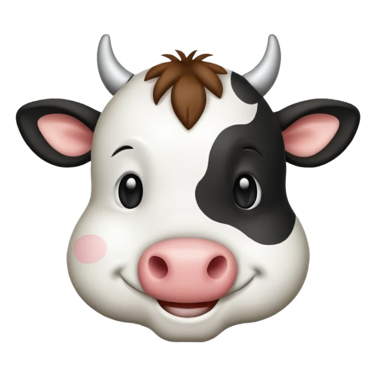 emoji cow sticker
