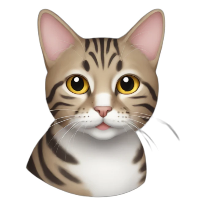 european cat with pinstripe tabby color sticker
