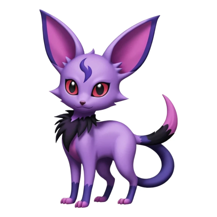 Espeon-Sneasel-Noibat-Fakémon-hybrid-creature (full body)  sticker