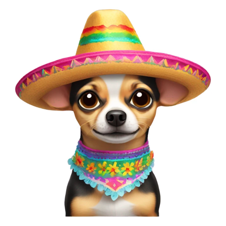 chihuahua with sombrero sticker