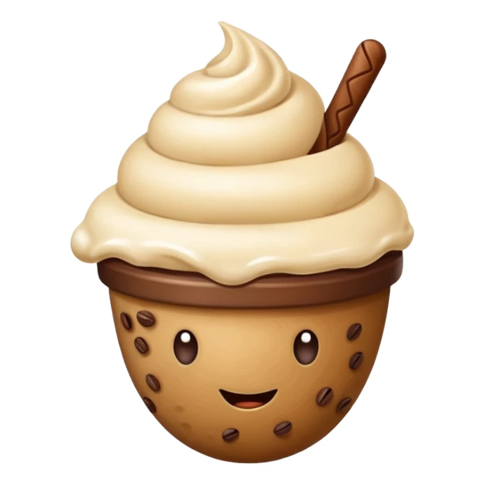 bolitas de helado de cafe con semilla de cafe  sticker