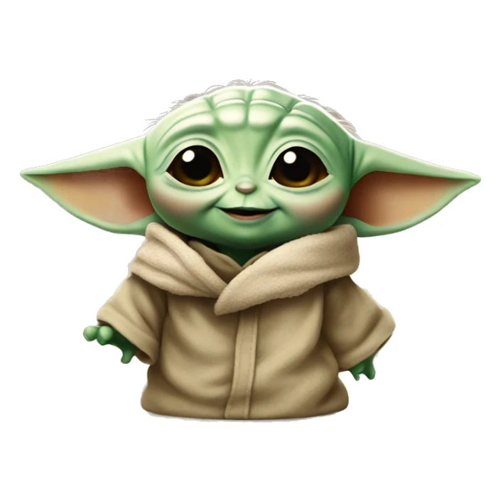 Baby yoda smiling  sticker