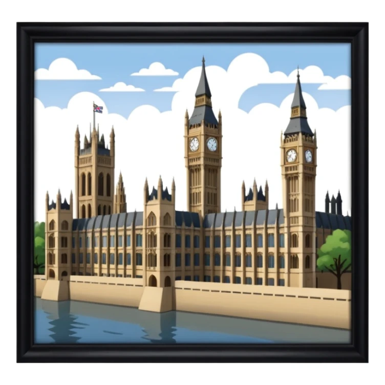 houses of parliament sticker