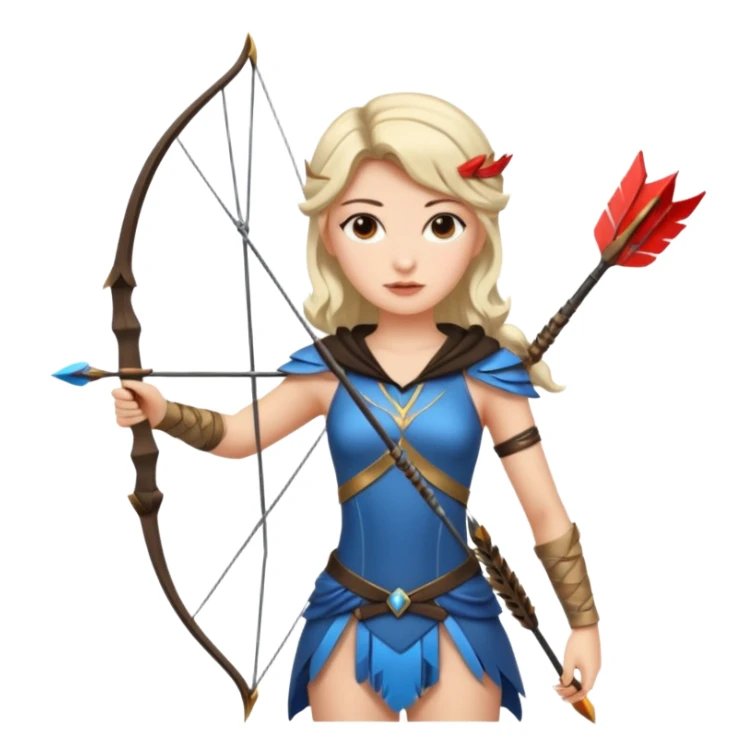 wo with eros clothes and arrows sticker