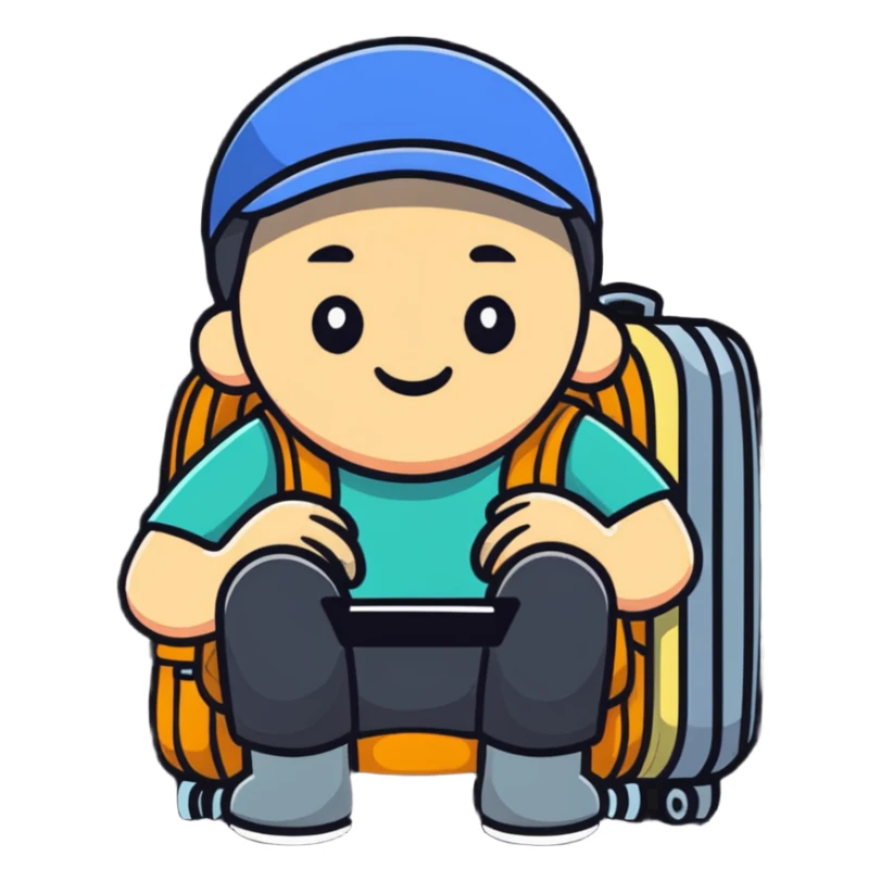 Hotel room booking problem with tired traveler sticker