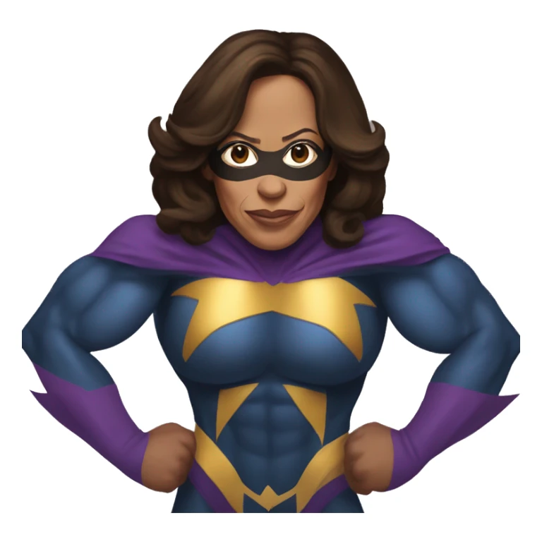 kamala harris muscles superhero no mask sticker