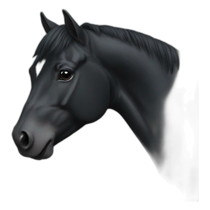 Black horse headmark and Little nosemark  sticker
