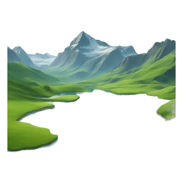 Swiss lake and grasslands sticker