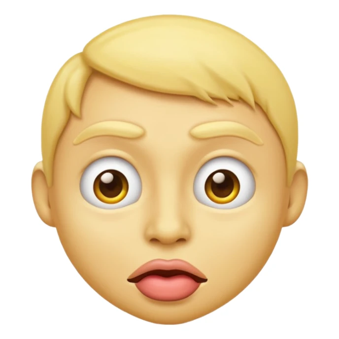 emoji sucking its lips in with one eyebrow up sticker