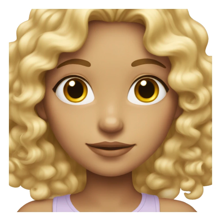 blonde girl with curly hair, coquette  sticker