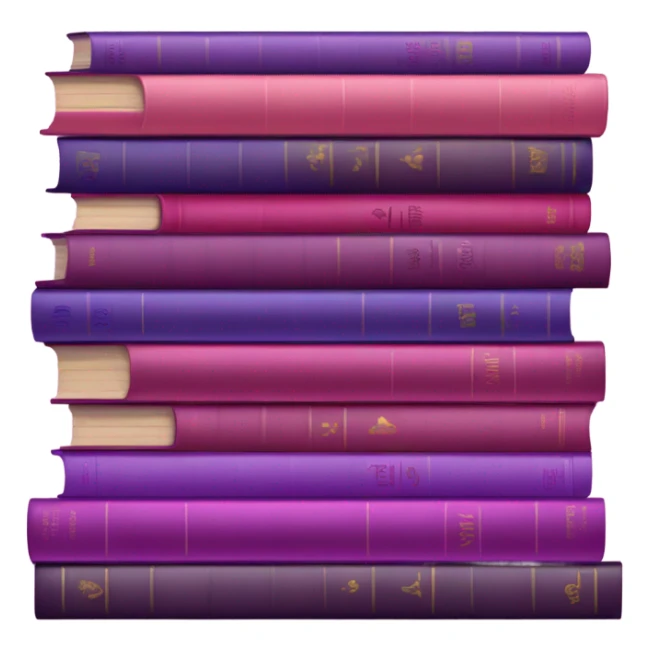 violet and pink background composed of evenly stacked books  sticker