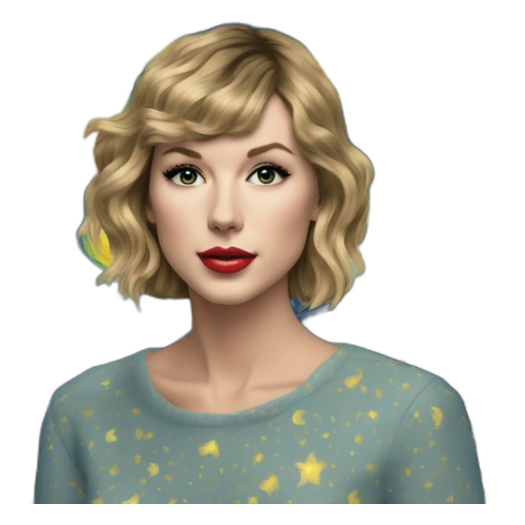 Vangogh starry night combined with taylor swift’album 1989 sticker