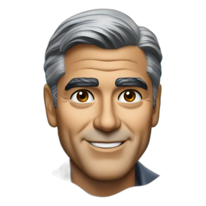 George Clooney in the beach sticker