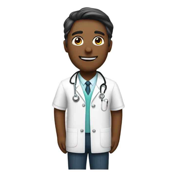 thank you to a male doctor in white Dr uniform sticker