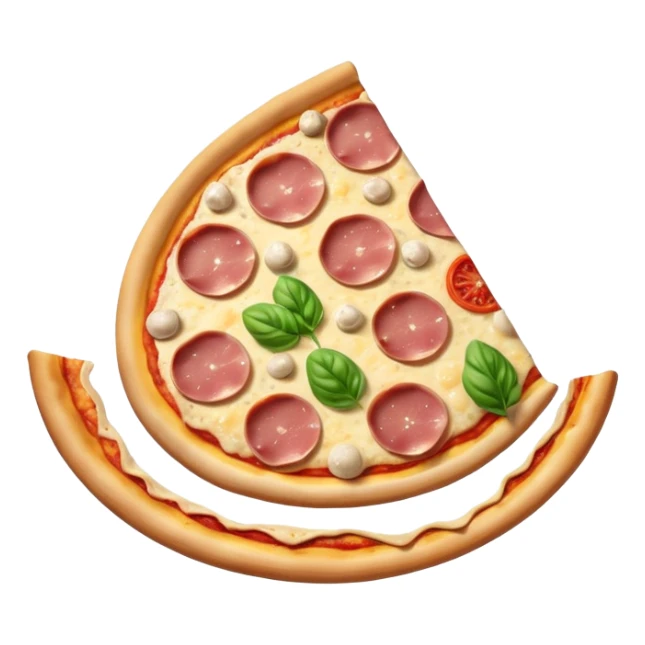 pizza with ham, mushroom and cheese sticker
