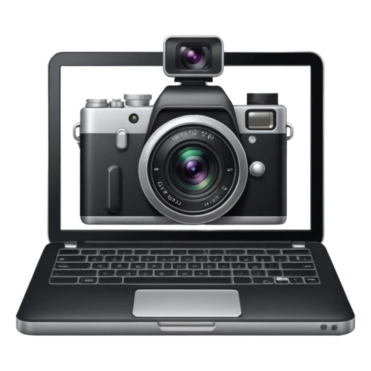 camera on top of a laptop sticker