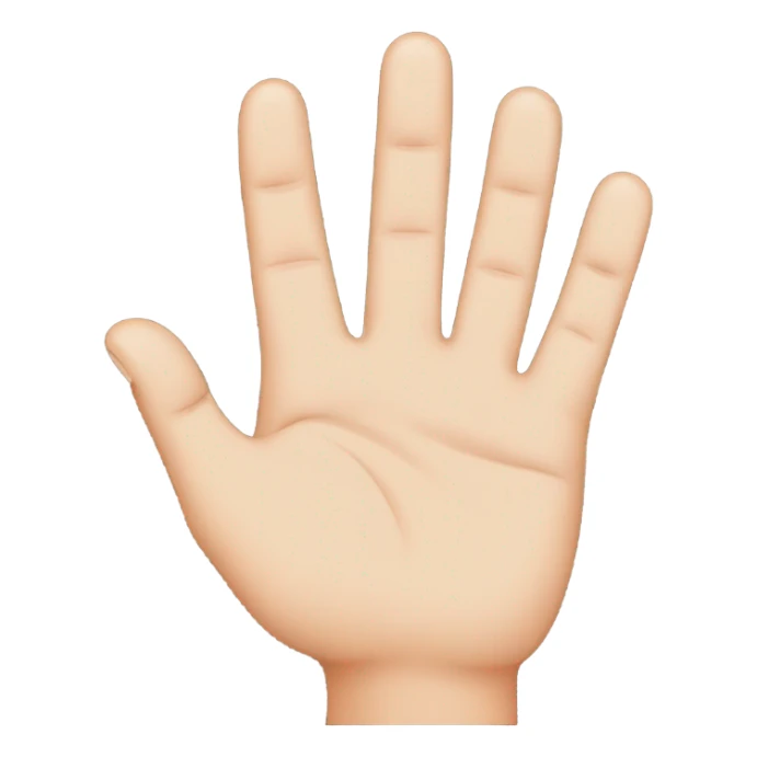 girls hand with four fingers up sticker