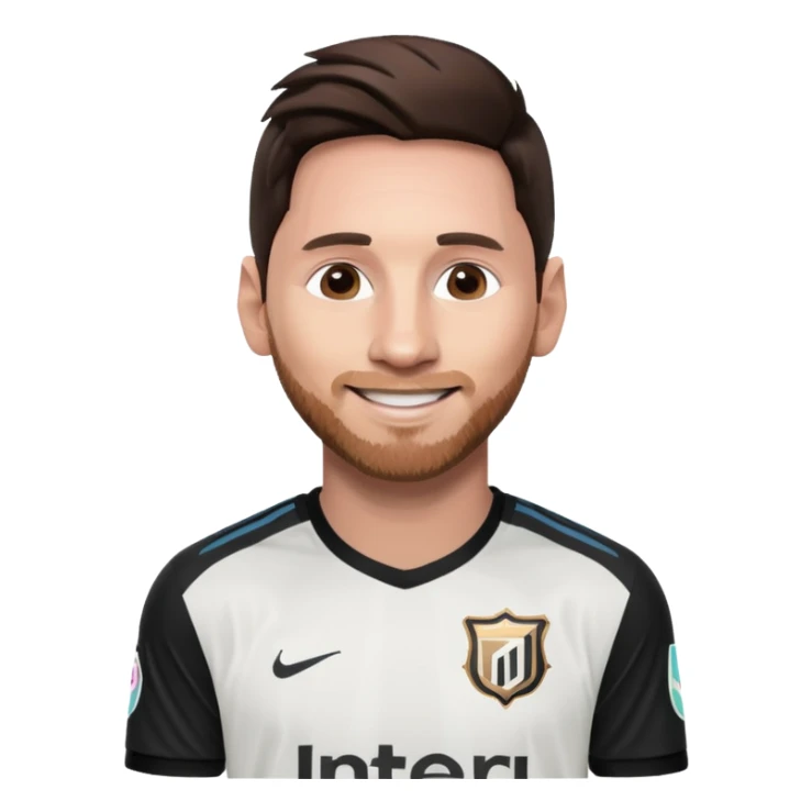 Lionel Messi in Inter Miami shirt sticker